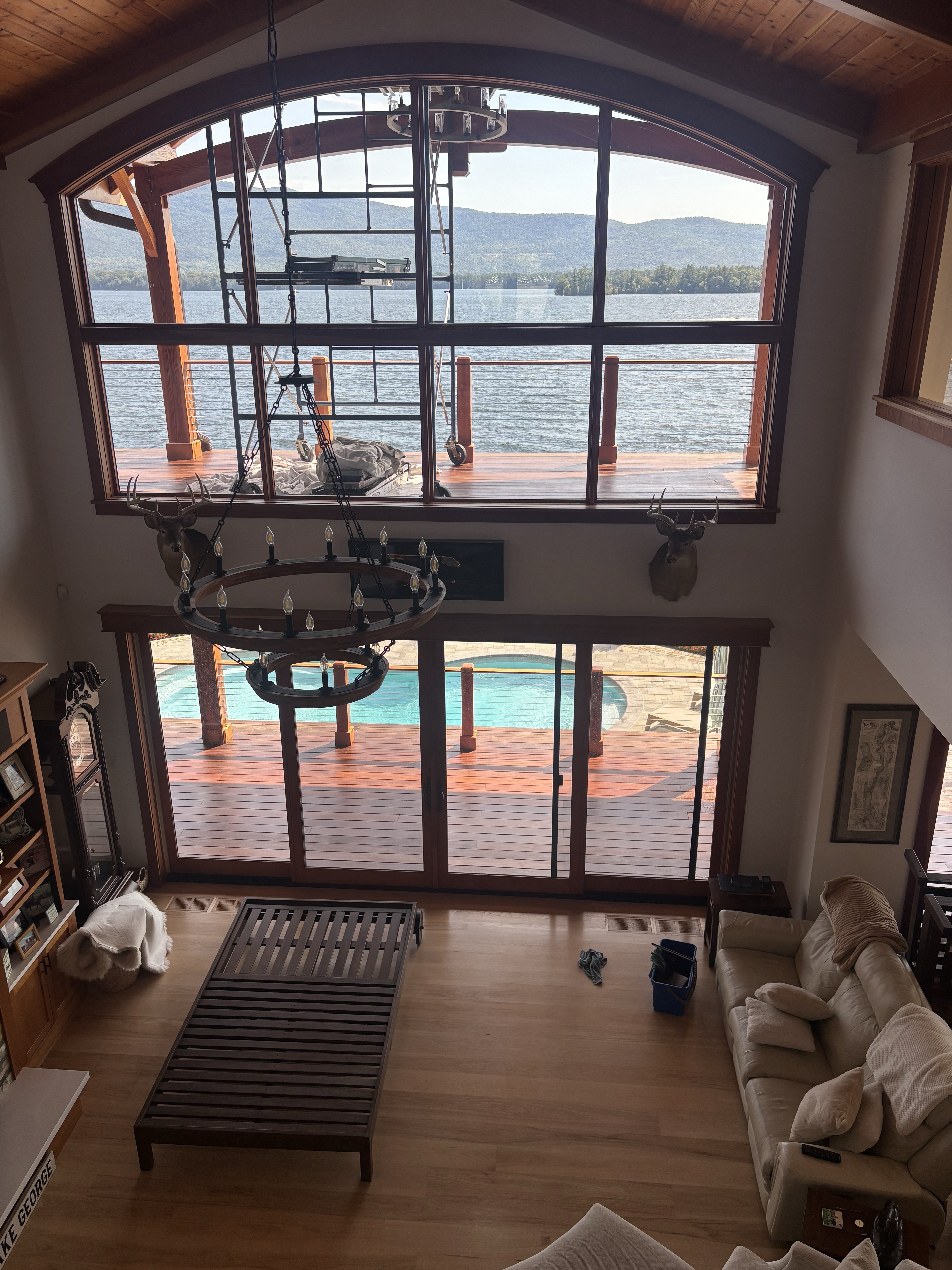 Window Cleaning project: Lakeside Estate Interior in Saratoga County, NY